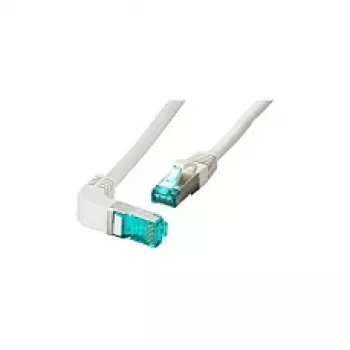 EFB Elektronik MK6001W.3G Cat.6a S/FTP RJ45 patch-kaapeli, kulma/suora, 3 m, harmaa