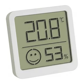 TFA Dostmann 30.5053.02.04 4 kpl:n pakkaus valkoinen digitaalinen thermo-hygrometri mukavuusalueella
