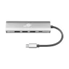 TB USB-C - RJ45 Gigabit Ethernet -sovitin, jossa 3x USB-A 3.0 ja USB-C PD 100W, Space Grey