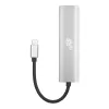 TB USB-C - RJ45 Gigabit Ethernet -sovitin, jossa 3x USB-A 3.0 ja USB-C PD 100W, Space Grey