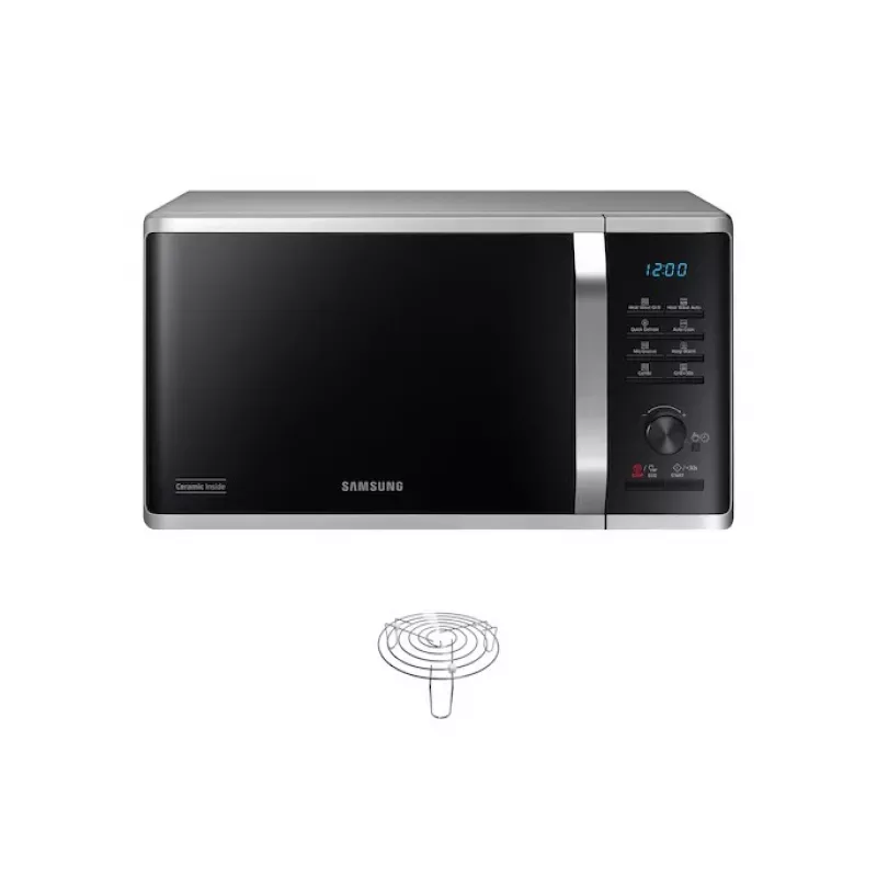 Samsung Mikroaaltouuni MG23K3575AS/EO 23L 800W Grill hopea/musta