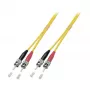 EFB-Elektronik ECOFIBER Duplex -liitäntäkaapeli ST-ST OS2 G652D 10 m LSZH 3 mm keltainen