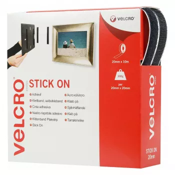 VELCRO itseliimautuva tarranauha 20 mm x 10 m musta