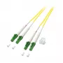 EFB Duplex-kytkentäkaapeli LC/APC-LC/APC OS2 G652D, 15 m, LSZH 2 mm, keltainen (O0381.15)