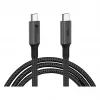 GoodConnections USB-C 4.0 (ST-ST) 1m punottu kaapeli 100W 8K 30Hz antrasiitti