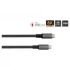 GoodConnections USB-C 4.0 (ST-ST) 1m punottu kaapeli 100W 8K 30Hz antrasiitti