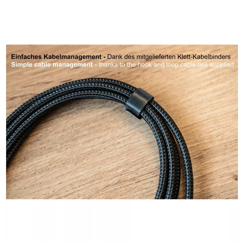 GoodConnections USB-C 4.0 (ST-ST) 1m punottu kaapeli 100W 8K 30Hz antrasiitti