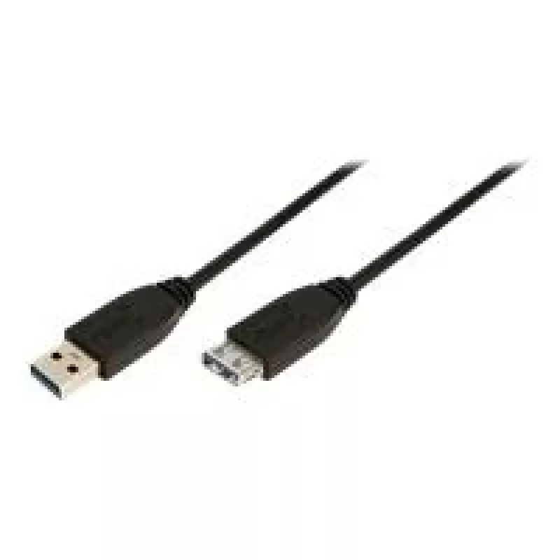 LogiLink USB 3.0 -jatkojohto - USB Type-A uros USB Type-A naaras - 1 m - musta
