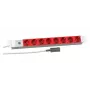 EFB Elektronik Koop PROFIversal-jakorasia (telineeseen asennettava) - 8 x Schuko-pistorasia, IEC C14 -tulo, 250 V, 10 A, 2500 W, 1U, musta