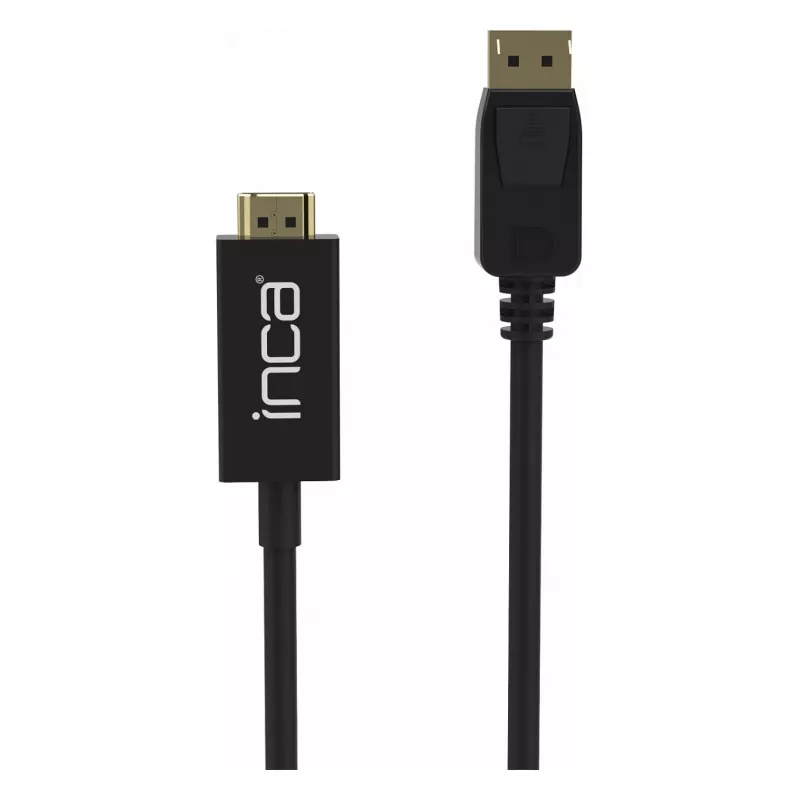 INCA DisplayPort - HDMI -kaapeli 1,8 m 10,2 Gbit/s musta