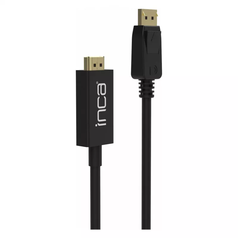 INCA DisplayPort - HDMI -kaapeli 1,8 m 10,2 Gbit/s musta