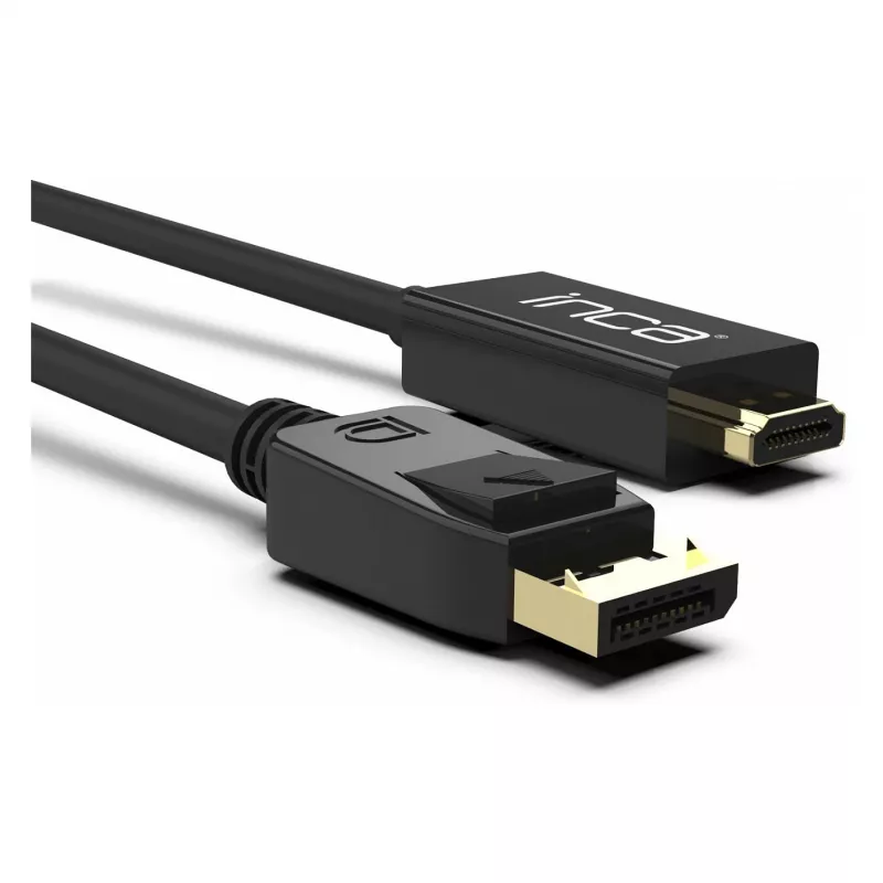 INCA DisplayPort - HDMI -kaapeli 1,8 m 10,2 Gbit/s musta