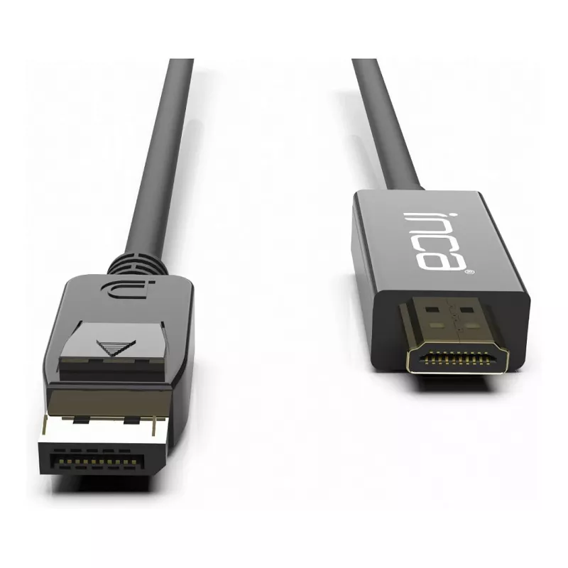 INCA DisplayPort - HDMI -kaapeli 1,8 m 10,2 Gbit/s musta