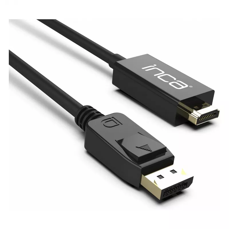 INCA DisplayPort - HDMI -kaapeli 1,8 m 10,2 Gbit/s musta