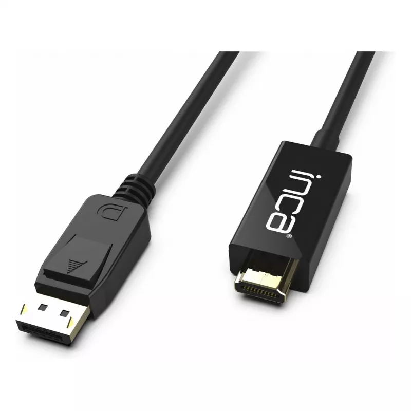 INCA DisplayPort - HDMI -kaapeli 1,8 m 10,2 Gbit/s musta