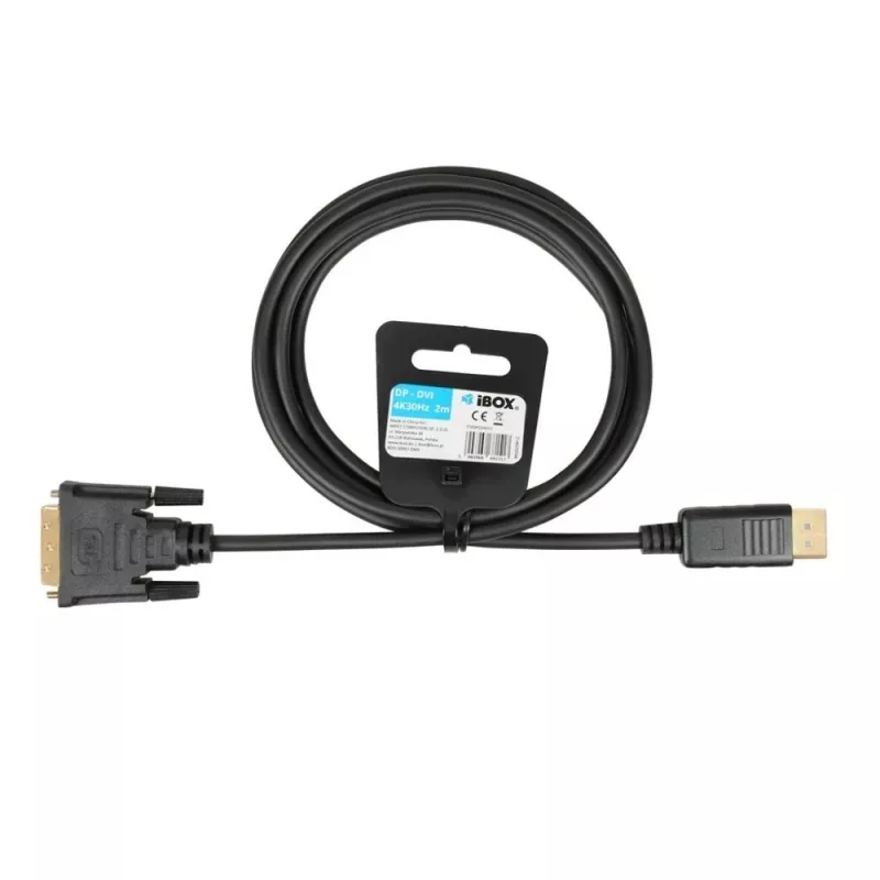 IBOX HDMI–DVI-D-kaapeli FullHD 1080p 2 m musta