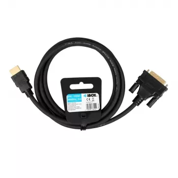 IBOX HDMI–DVI-D-kaapeli FullHD 1080p 2 m musta