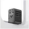 USAMS matkailuadapteri CC310 70W 3xUSB-C US/AU/EU/UK musta