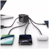 USAMS matkailuadapteri CC310 70W 3xUSB-C US/AU/EU/UK musta