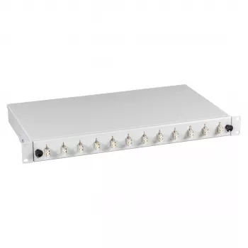 EFB Elektronik kuitujatkosrasia 6x LC Duplex OM4 ulosvedettävä, 1U, osittain täytetty, vaaleanharmaa