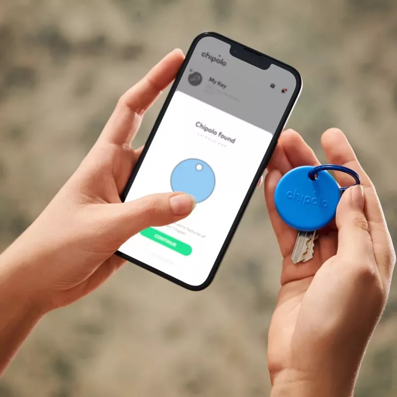 Chipolo POP Bluetooth-paikannin vaihdettavalla paristolla iOS & Android, sininen