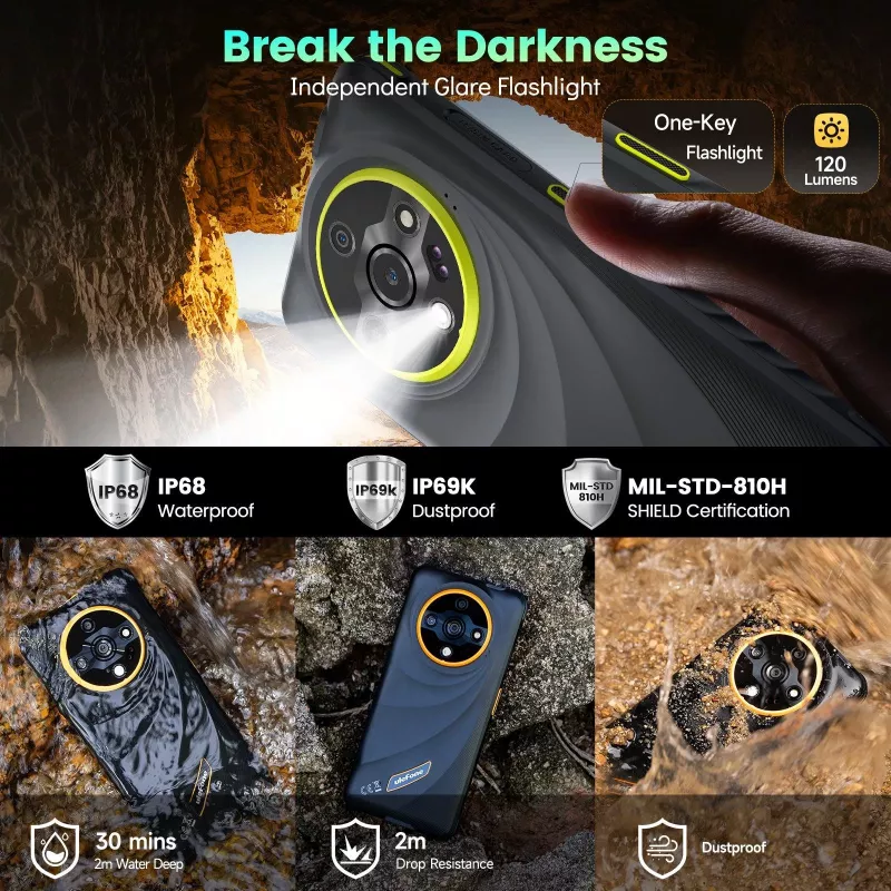 Ulefone Armor X31 6/128GB musta iskunkestävä älypuhelin