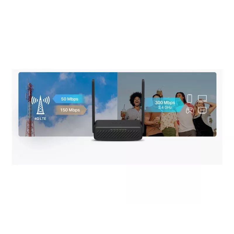 Mercusys MB113-4G langaton 4G LTE kannettava reititin 300Mbps