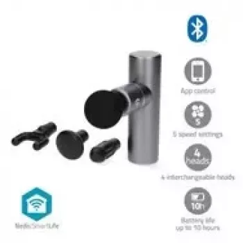 Nedis SmartLife hierontapistooli 5 tilalla, 4 liittimellä, Bluetooth, musta