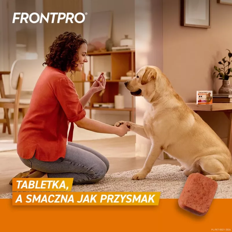 FRONTPRO kirppu- ja punkkitabletit koirille (25-50 kg) - 3x 136 mg Afoxolaner purutabletit