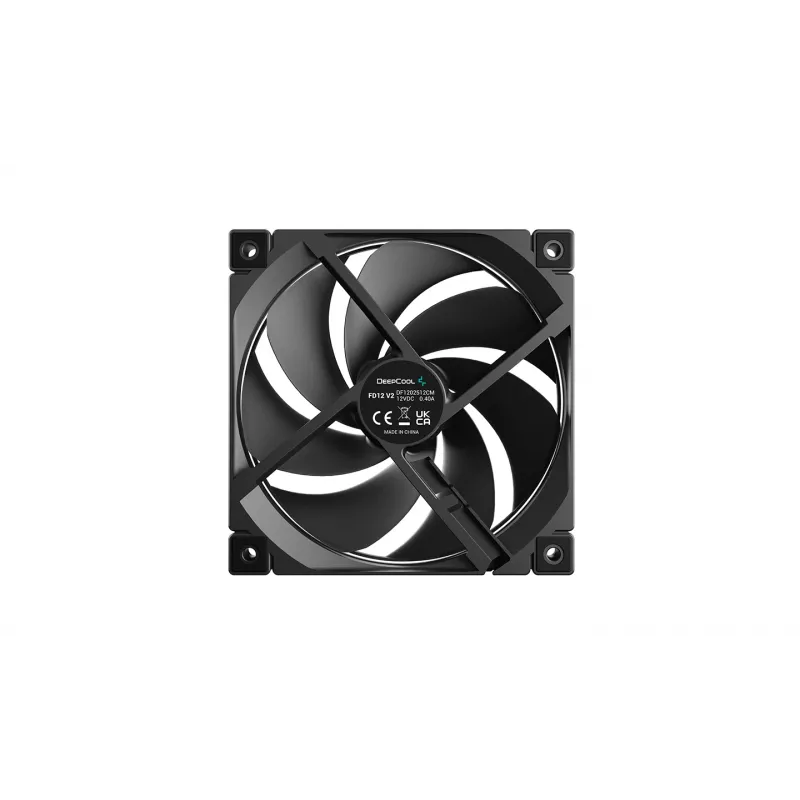 Deepcool FD12 V2 120mm musta kotelotuuletin, 4-Pin PWM, neste-dynaaminen laakeri