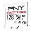 PNY 128GB microSDXC Express Card UHS-I U3 V30 A1 SD-sovittimella