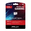 PNY 128GB microSDXC Express Card UHS-I U3 V30 A1 SD-sovittimella
