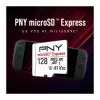 PNY 128GB microSDXC Express Card UHS-I U3 V30 A1 SD-sovittimella