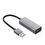 IBOX alumiininen USB-C - RJ45 gigabitin Ethernet-sovitin, Space Gray