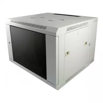 ALLNET 19 tuuman seinäkotelo 12U 1-osainen syvyys 450mm vaaleanharmaa Flat Pack SMA-sarja