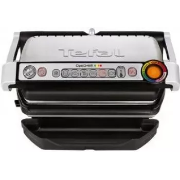 Tefal OptiGrill+ GC712D12 sähköinen kontaktigrilli, 2000W, 6 automaattiohjelmaa, hopea/musta