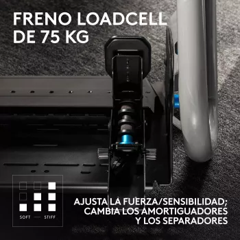 Logitech G RS Racing Pedals - 3-poljinsarja Load-Cell-jarrulla - musta - PC:lle