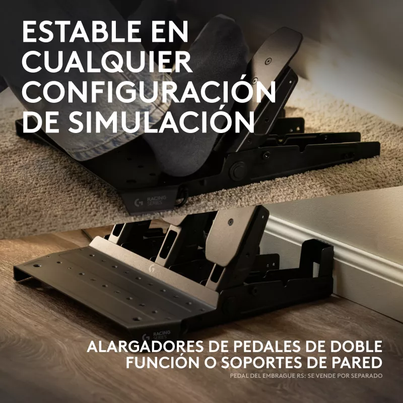Logitech G RS Racing Pedals - 3-poljinsarja Load-Cell-jarrulla - musta - PC:lle