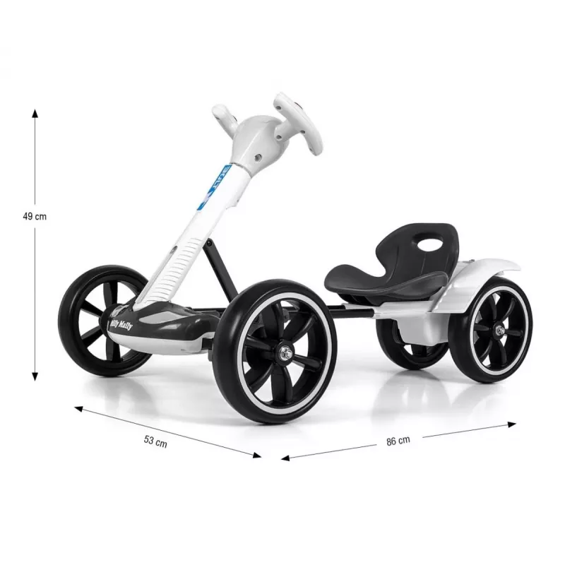 MILLY MALLY Go-kart akkukäyttöinen Bolt valkoinen