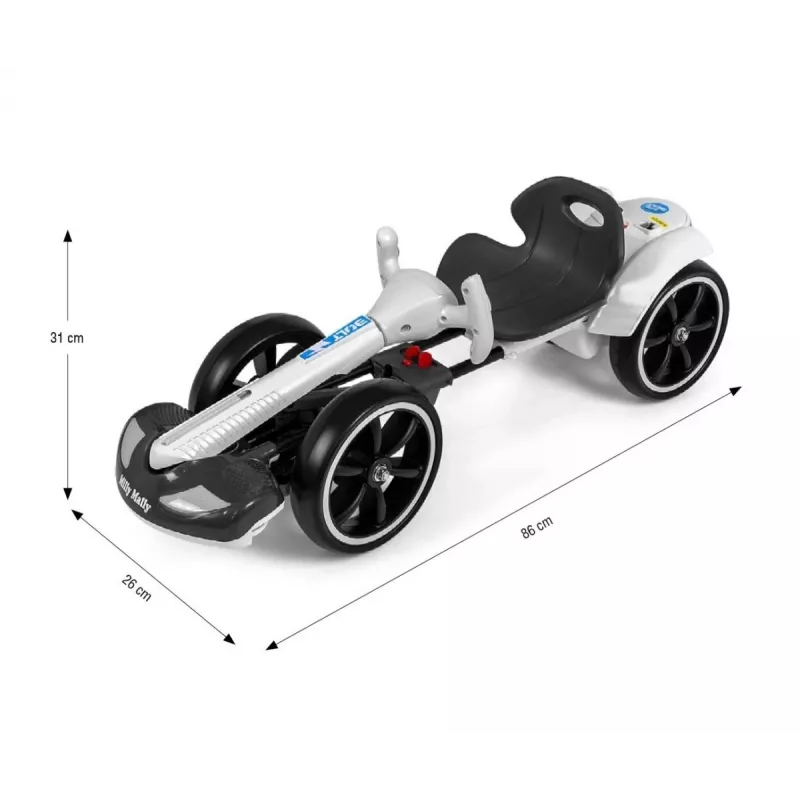 MILLY MALLY Go-kart akkukäyttöinen Bolt valkoinen
