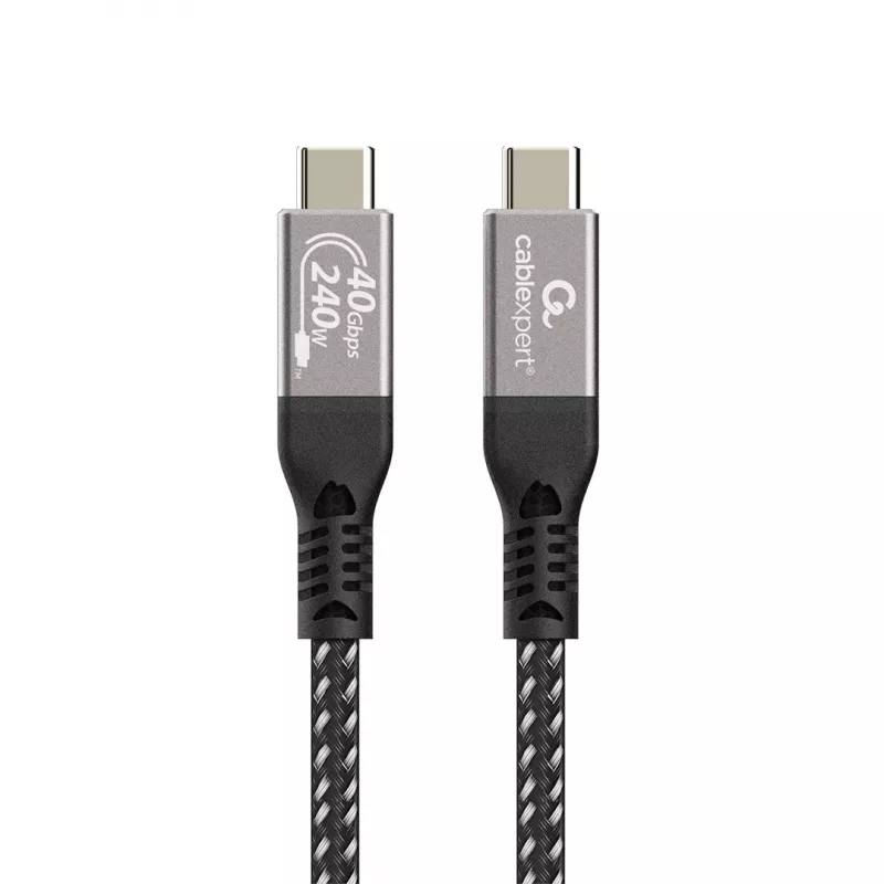 Gembird CCBP-USB4-CMCM240-0.5M Premium USB4 Type-C -lataus- ja datakaapeli, 40 Gbit/s, 240 W, 0,5 m