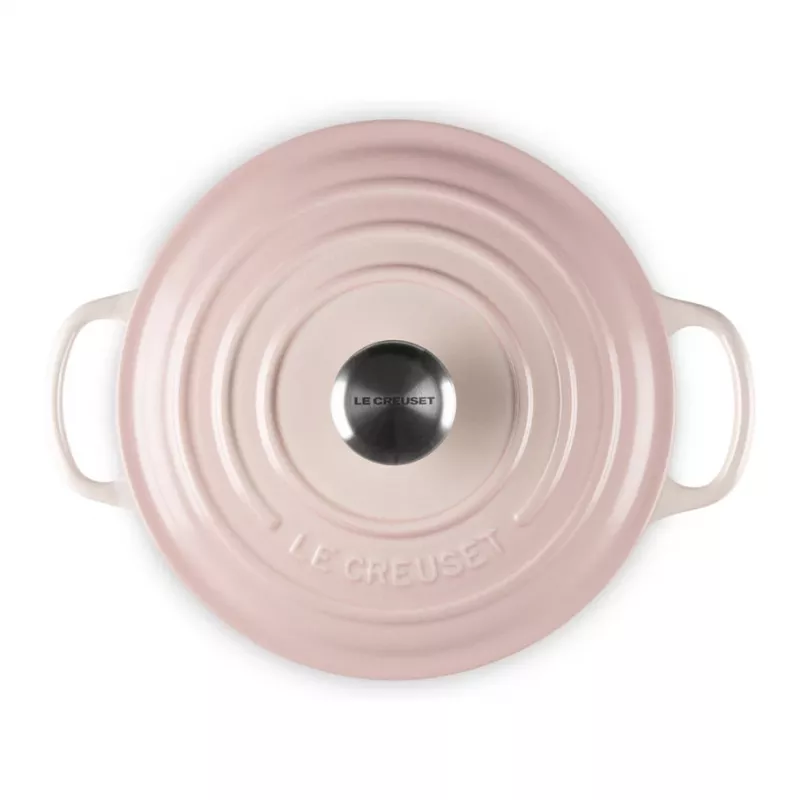 Le Creuset Signature valurautainen pyöreä patapata 20 cm Shell Pink