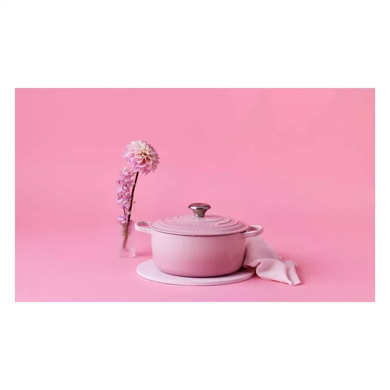 Le Creuset Signature valurautainen pyöreä patapata 20 cm Shell Pink