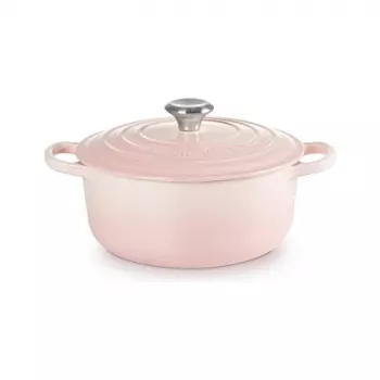 Le Creuset Signature valurautainen pyöreä patapata 20 cm Shell Pink