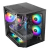 TACENS Mars Gaming MC-3TLITE Mini Tower musta Tempered Glass FRGB -kotelo