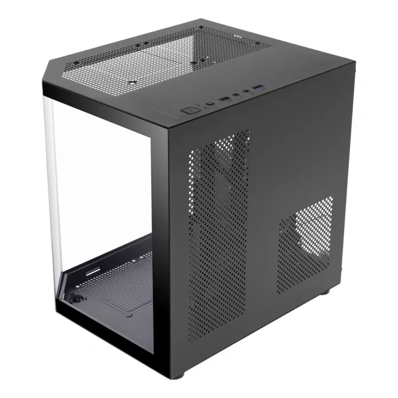 TACENS Mars Gaming MC-3TLITE Mini Tower musta Tempered Glass FRGB -kotelo