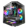 TACENS Mars Gaming MC-3TLITE Mini Tower musta Tempered Glass FRGB -kotelo