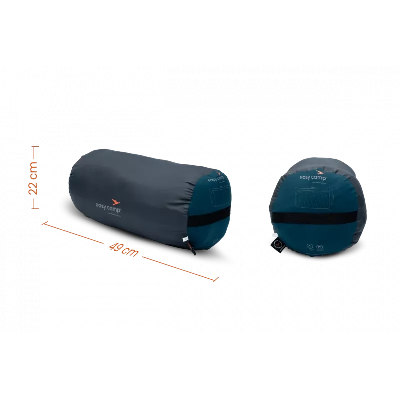 Easy Camp Raven I Square XL 5°C vasen vetoketju makuupussi 220x100 cm