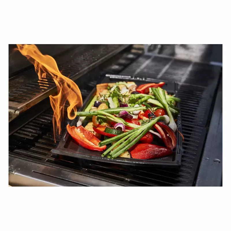 Staub Plancha induktioon sopiva valurautainen grillilevy, 38 cm, musta