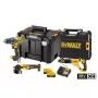DEWALT 18V XR akku 3-osainen yhdistelmäsarja DCK327P2T (DCD791, DCG405, DCH263) sis. 2 x 5,0 Ah akut, laturi ja TSTAK-laatikko